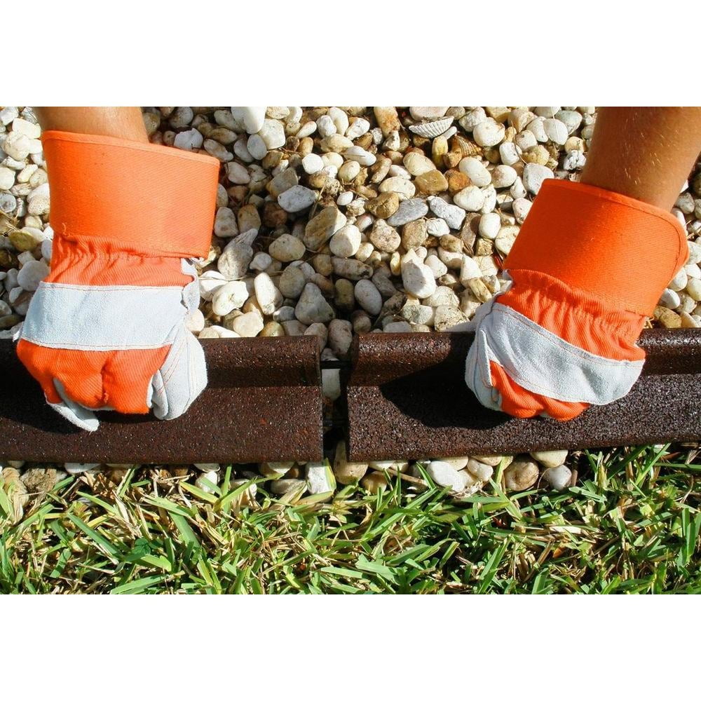 EcoBorder 4 ft. Red Rubber Landscape Edging (6-Pack)
