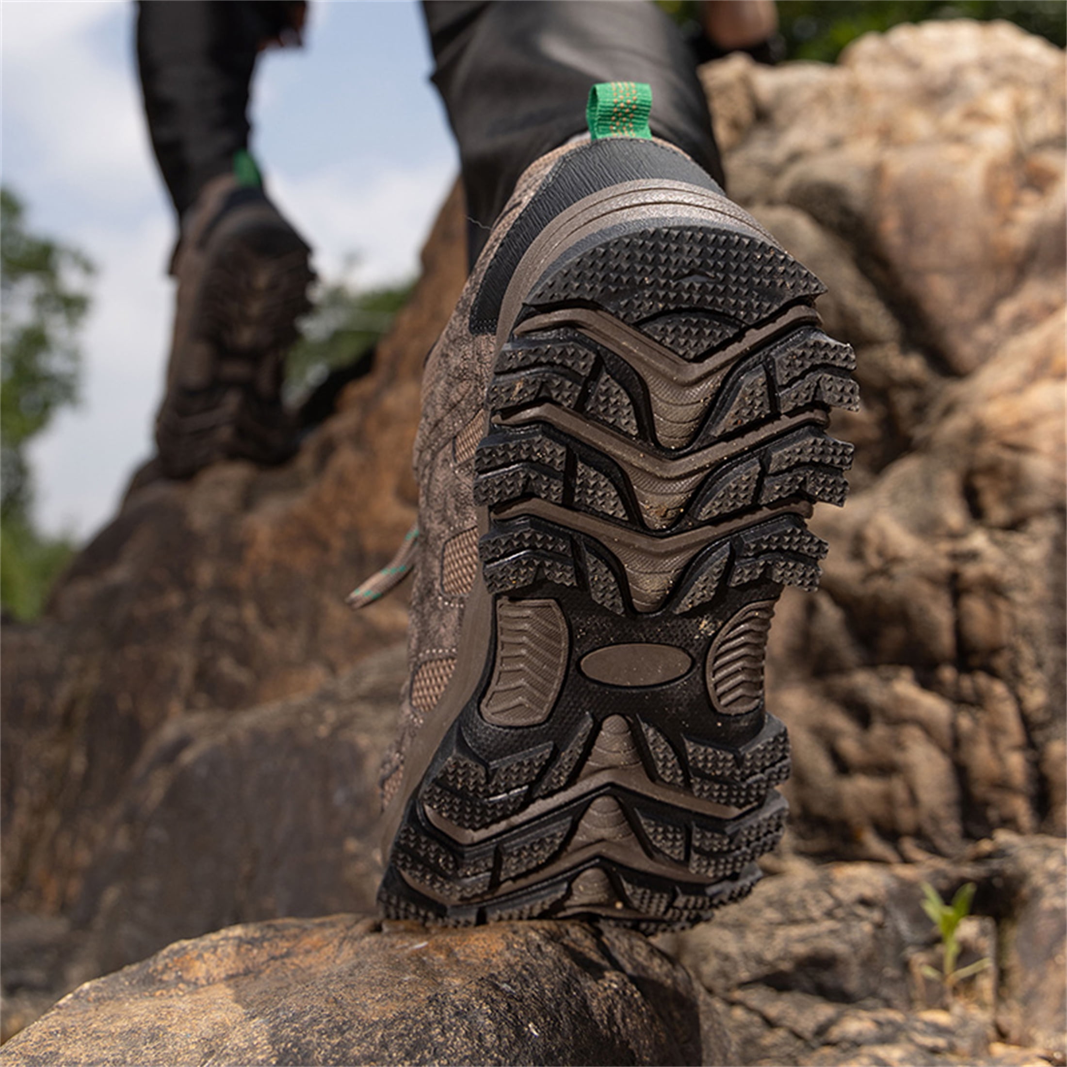 YOURDIARY Mens Outdoor Hiking Shoes Breathable Sneakers for Trail Walking Camping Work