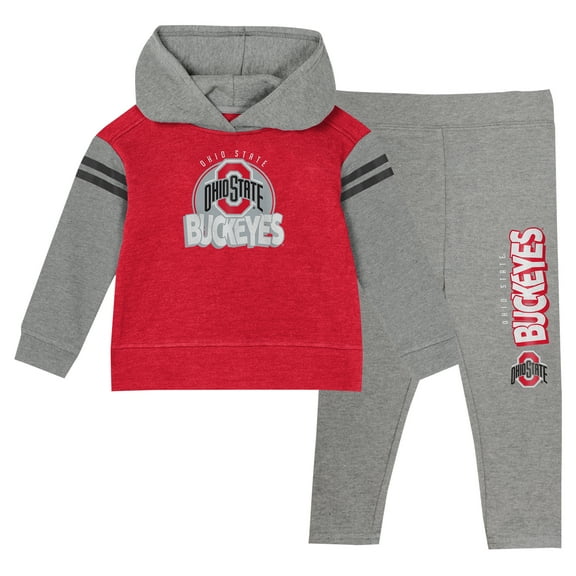 Girls Preschool Scarlet Ohio State Buckeyes Preschool Clubhouse Pullover Hoodie & Legging Set