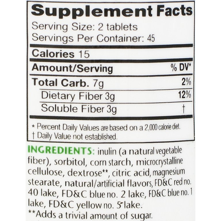 Fiber Choice Sugar Free Chewable Tablets, Assorted Fruit, 90 ct 