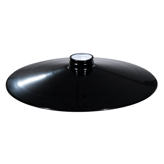B&P Lamp® Black, Industrial Style Flat Metal Lamp Shade, 14" Diameter