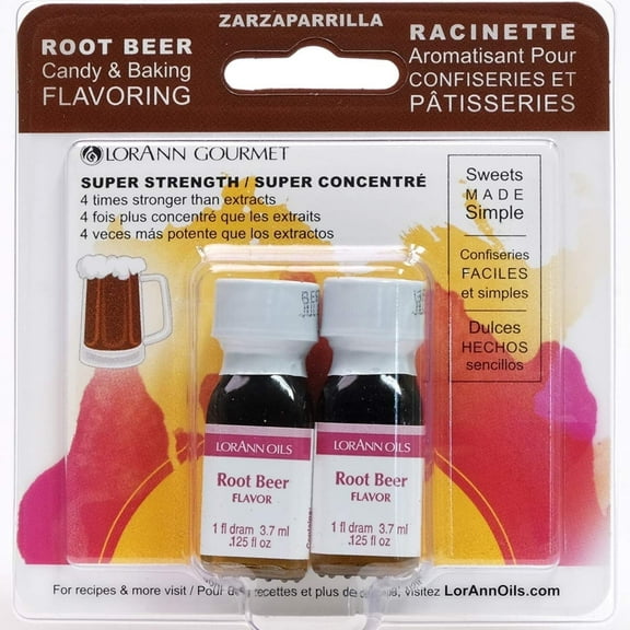 LorAnn Oils Super Strength Flavoring - Used For Candy Making, Flavoring Extracts, Baking, Hard Candy, and Flavor Oils - Bold, Natural Flavors 4X Stronger Than Extracts - Root Beer, 1 fl dram