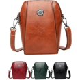 thumbnail image 6 of SQDWYGG All-match Vertical Cellphone Bag, Crossbody Leather Shoulder Bags and Clutches, Women Crossbody Handbags Retro Messenger Bag,Brown, 6 of 6