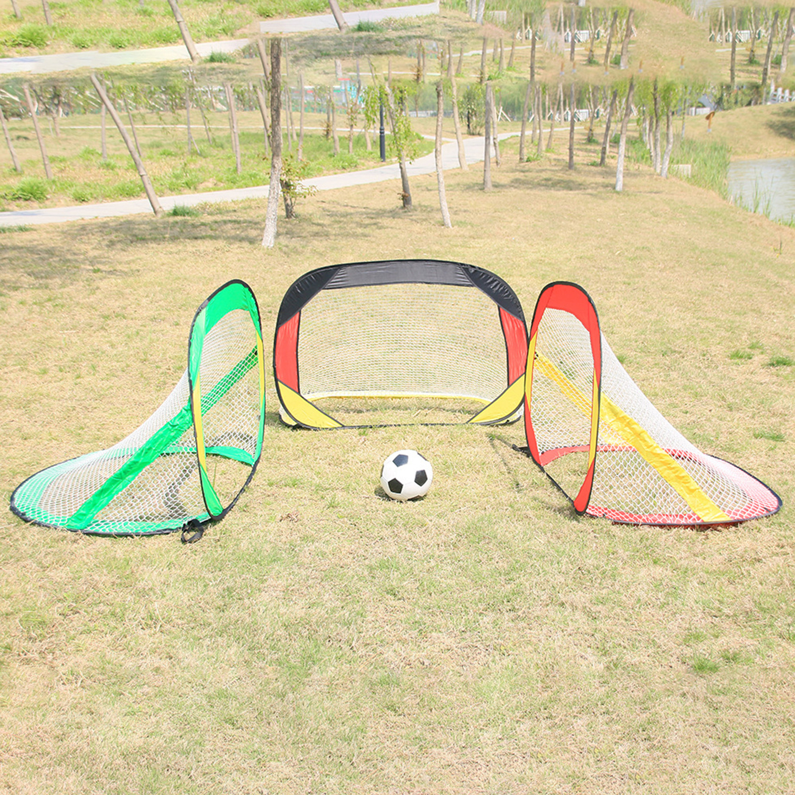 Archer Soccer Goal Net Foldable Sturdy Construction Reinforced Portable