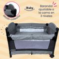thumbnail image 4 of Cuna Corral Mecedora Y Colecho 4en1 Para Bebés Tuscani Ibaby negro, 4 of 10