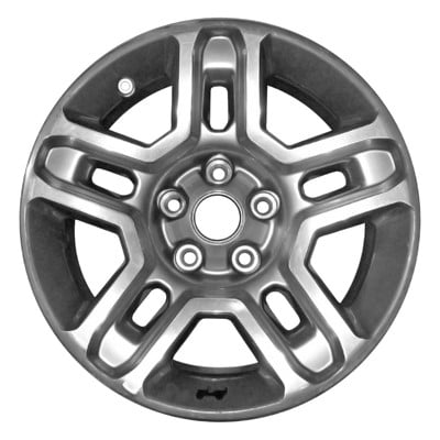 KAI 17 X 8.5 Reconditioned OEM Aluminum Alloy Wheel, Polished Medium Silver Metallic, Fits 2020-2020 Jeep Gladiator