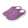 thumbnail image 6 of Purple Ladies Versatile Fashionable Plus-Size Shallow-Cut Breathable Wedge Heel Shoes Casual Spring Summer Mesh Sneakers, 6 of 9
