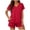 Red, variant on 2 Piece Outfits Summer,Lounge Sets for Women 2 Piece Short Sleeve Pajamas Short Sets with Pockets Spring Casual Outfits Beach Vacation Clothes