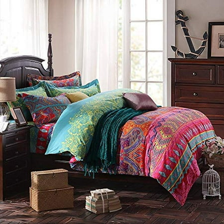 Luxury 4 Piece Bohemian Exotic Style Bedding Duvet Covers Set