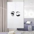 thumbnail image 2 of Lilac Grey Black Frosted Stained Glass Window Cling Leaf Design Cartoon Style with Long Lashes Winking Glass Windows Frosted Matte Window Sticker Eyelash 31.5Wx62.9L-inch, 2 of 7