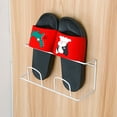 thumbnail image 3 of FRCOLOR 3pcs Double-layer Shoes Mount Slippers Hanging Shelf Slipper Storage Organizer (White), 3 of 8