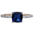thumbnail image 2 of enjoywould Inlaid Rhinestone Thin Wedding Ring Square Cubic Zirconia Women Ring Jewelry Accessory, 2 of 5