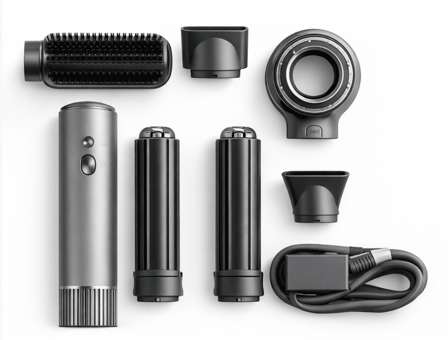 Airevé Hair Care- 5 in 1 Hair Air Styler - Rotating Hair Dryer Brush 110000 RPM for Fast Drying & Hot-Air Automatic Wrap Curlers for Curling, Frizz-Free Blow Dryer Brush for Straightening Volumizing