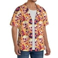 thumbnail image 2 of Kdxio Men's Hawaiian Shirt for Men Short Sleeve Shirt Skull rock record Summer Casual Holiday Beach Button Down T-Shirts, 2 of 5