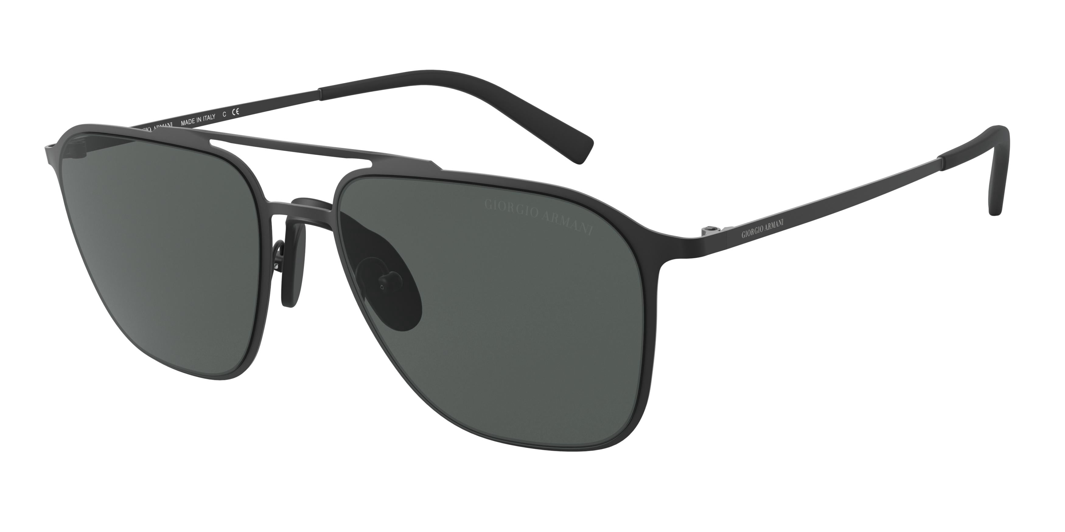 GIORGIO ARMANI AR6110 300187 Matte Black Grey 58 mm Men's Sunglasses