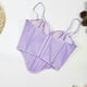 thumbnail image 5 of Faja moldeadora de cintura para mujer, corsé de espina de pescado irregular en el interior con tirantes en el exterior., 5 of 5