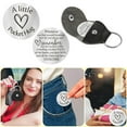 thumbnail image 2 of New Pocket Hug Leather Keychain Stainless Steel Pendant Purse Accessory Clip Key Ring, 2 of 7