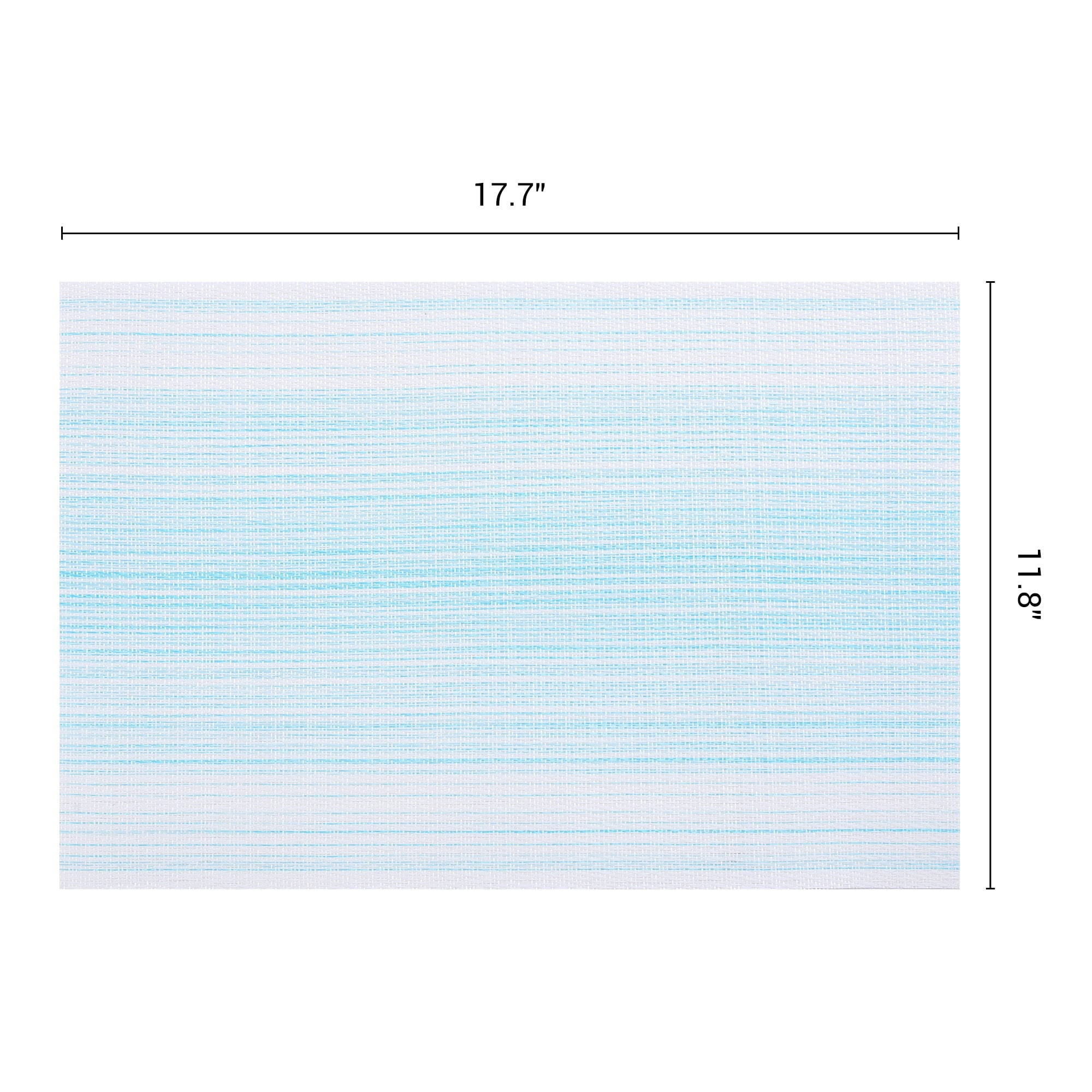 Unique Bargains Rectangle Set of 6 Heat Resistant Table Mats Blue 17.7x11.8inch
