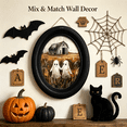 thumbnail image 7 of Vintage Halloween Ghost Wall Art, Oval Framed Spooky Decor, Rustic Farmhouse Style for Living Room & Entryway, Seasonal Home Decoration for Halloween Lovers, 7 of 7