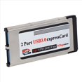 thumbnail image 2 of 3X Tarjeta Express USB 3.0 de 2 Puertos de Alta Velocidad Tarjeta Express con Ranura de 34 mm Adaptador Convertidor PCMCIA para Laptop Notebook, 2 of 5