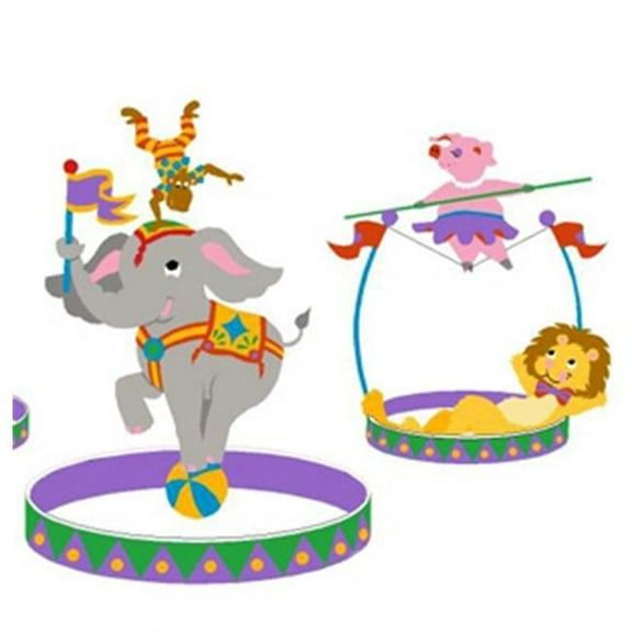 Elephants on the Wall 5-1207 The Three Ring Circus-Large - Paint It Yourself