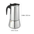 thumbnail image 2 of KONTONTY Cafetière à Réchaud en Acier Inoxydable pour Espresso Café, 2 of 7