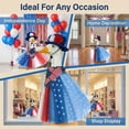 thumbnail image 4 of 23 Inch 4Th of July Lawn Goose Outfit Set, 4Th of July Porch Goose Outfit, Patriotic Lawn Ornament Outfit, Star Print Detailing, 3 Piece 4Th of July Accessory Kit with Felt Hat,, 4 of 7