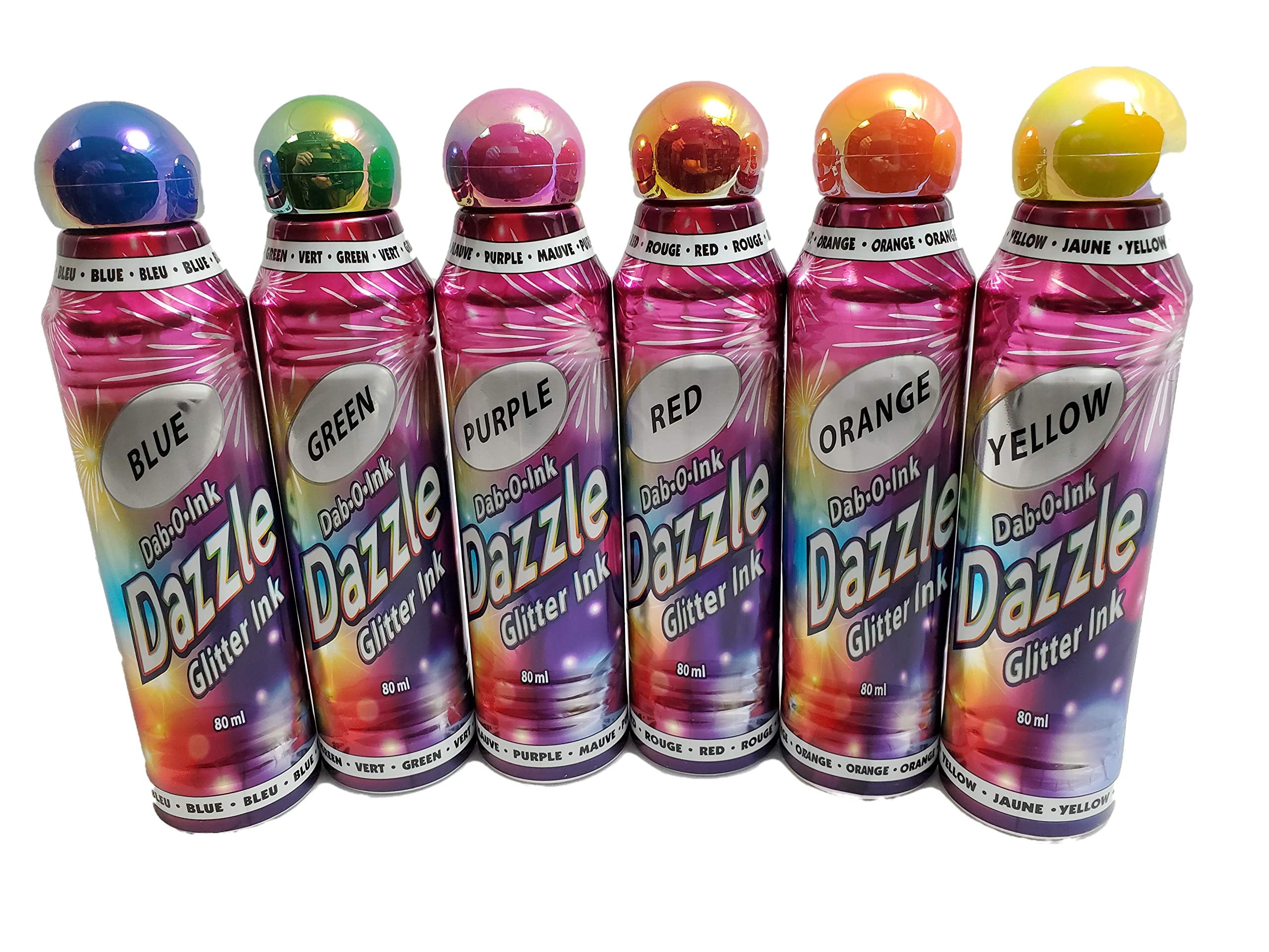 Dazzle Glitter Bingo Dauber Ink 6-Pack - Mixed Colors Original Version