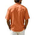 thumbnail image 4 of Yutgune Men's Cotton Henley Shirt Short Sleeve 3 Button Casual Summer T-Shirt, 4 of 6