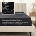 thumbnail image 3 of Bare Home 100% Organic Cotton Fitted Sheet - Sateen Weave - 400 Thread Count - Twin XL, Black, 3 of 9