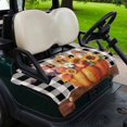 thumbnail image 2 of Golf Cart Seat Covers for 2 Seater,Fall Pumpkins Microfiber Cart Seat Towel Blanket,Thanksgiving Sunflowers Leaves Retro Palid Absorbent NonSlip Bench Seats Protector for Golf Course 51"x31", 2 of 9