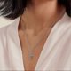 thumbnail image 4 of 14K Gold Plated Crown Cross Necklace Diamond Accent, 4 of 5