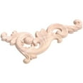 thumbnail image 4 of 4Pcs Wood Carved Corner Onlay Unpainted Applique Frame Door Decors Decal 15x8x0.8cm, 4 of 8