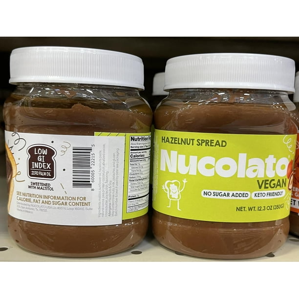 Nucolato Vegan and Keto Friendly Hazelnut Spread 12.3 oz bundle of 2