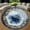 Ice, variant on Circle Area Rug, Opossum UFO Floral Pattern Washable Non-Slip Floor Carpet, Soft Rug for Living Room Bedroom Decor 24 Inch