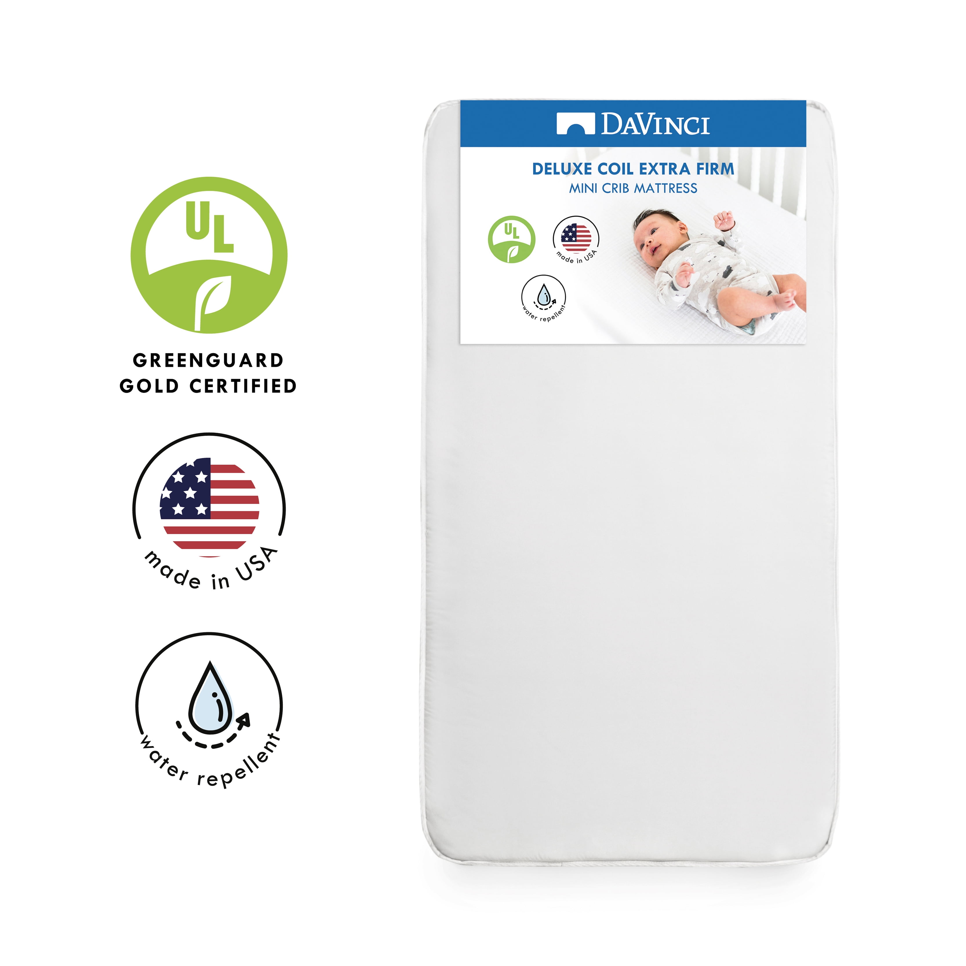 DaVinci Deluxe Infant & Toddler Coil Mini Crib Innerspring Mattress