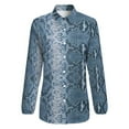 thumbnail image 4 of Blue Snake Pattern Long Sleeve Blouse Woman Streetwear Casual Shirts Summer Oversize Woman Streetwear Clothing Birthday Present, 4 of 7