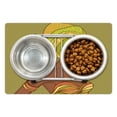 thumbnail image 1 of African Pet Mat for Food and Water, Native Fashion Lady Portrait Dress Earring Turban Make Hand Drawn Illustration, Non-Slip Rubber Mat for Dogs and Cats, 18" X 12", by Ambesonne, 1 of 2