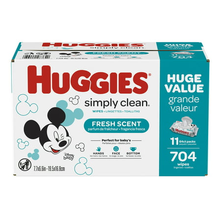 HUGGIES Simply Clean Baby Wipes, Fresh Scent (Choose Your (Best Wipes For Cleaning Baby Toys)