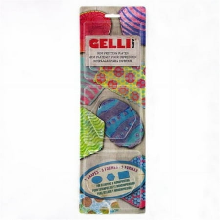 Gelli Arts Mini Oval- Rectangle & Hexagon Printing Plate Set - Pack of 12