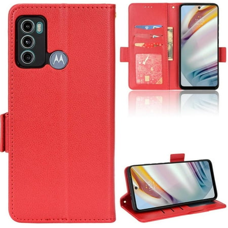 

Case for Motorola Moto G60/g40 Fusion Magnetic Side Buckle Pu Leather Card Slots Holder Wallet