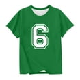 thumbnail image 4 of SGFCWSX Girls Short Sleeve T-Shirt, Kids Graphic Summer Breathable Top, Casual Everyday Tees Green Size 9-10 Years, 4 of 6