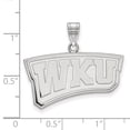 thumbnail image 2 of 14k White Gold Western Kentucky U. Large 'WKU' Pendant, 2 of 3