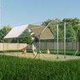 thumbnail image 7 of Large Walk-in Metal Chicken Coop with UV Cover - 10'x13' Galvanized Steel Run Cage Outdoor Poultry Hutch, 7 of 7
