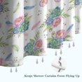 thumbnail image 6 of Pioneer Flower Floral Print Pattern Shower Curtain 84”x72", Bathroom Decorative Shower Curtain Set with 12 Hooks, Waterproof Washable, 6 of 6