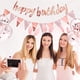 thumbnail image 1 of Banners de decoración de fiesta de cumpleaños de oro rosa rosa para mujeres niñas Banner d kockuu kockuu, 1 of 2