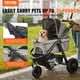 thumbnail image 3 of VEVOR Pet Stroller Carrier Dog Cat Strollers Lightweight Travel Rotate with Brakes Pet Pad Cup Holder for Puppy Dog Accessories ShopWise Round, 3 of 12