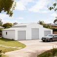 thumbnail image 5 of 42FT x 30FT Heavy-Duty Metal Garage Shed, Large Steel Storage Building with 3 Rolling Doors, Side Door & Window, Weather-Resistant Garage for Farm, Workshop & Equipment, 5 of 8