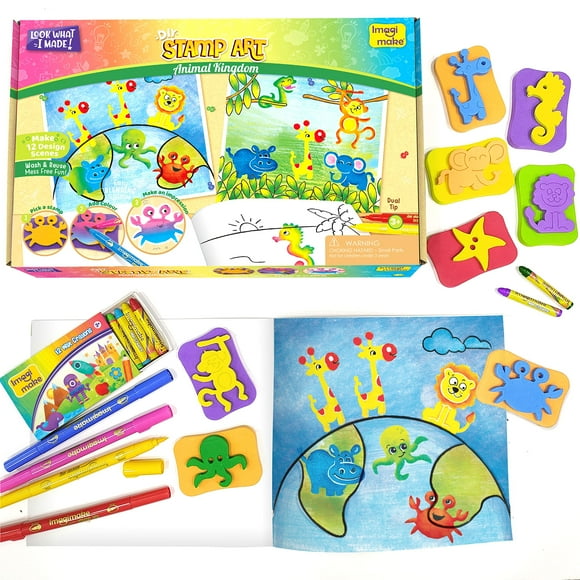 Kit de estampado Imagimake Animal Kingdom para niños de 3 a 5 años