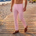 thumbnail image 2 of Cmfcve Men's Dress Pants Waffle Straight Fit Flat Front Trousers Business Casual Pants, 2 of 5